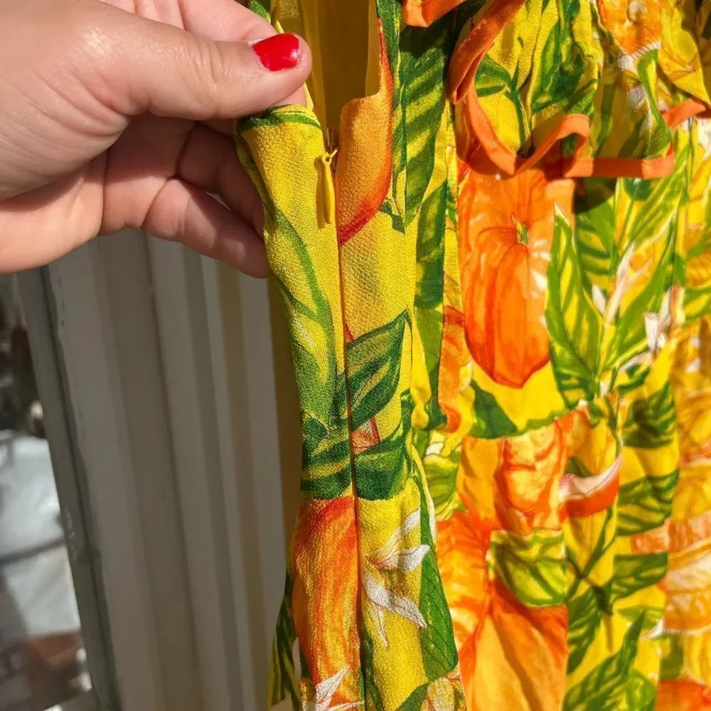 FARM Rio Tangerine Midi Dress NWT
